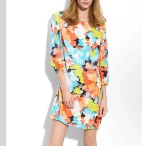 Trina Turk watercolor print shift dress